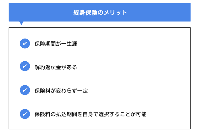 終身型の生命保険 終身保険 とは 定期保険との違いについても解説 Compass Times 保険コンパス